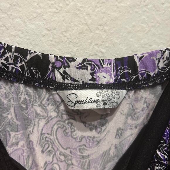 Y2K Square Neck Purple and black Speechless mini dress - Picture 5 of 8